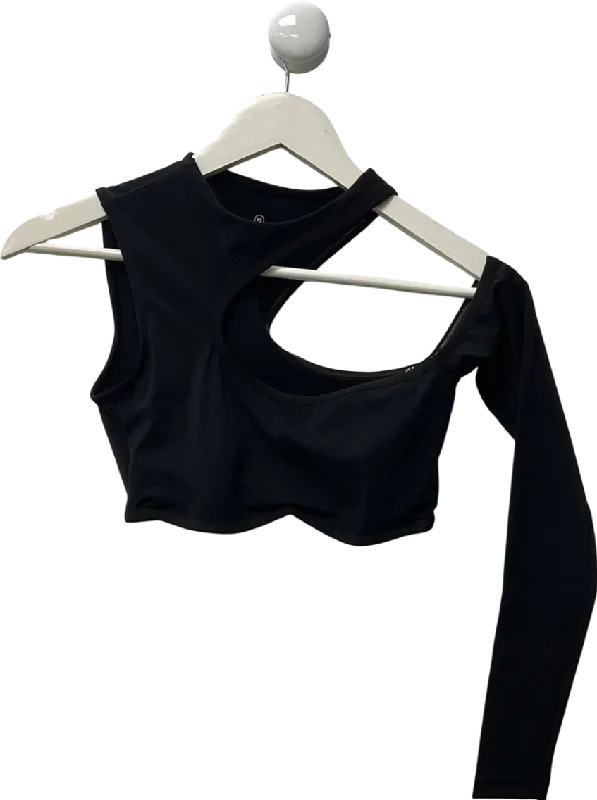 Comfortable Chic Sweaty Betty Black Cut Out Top UK XS