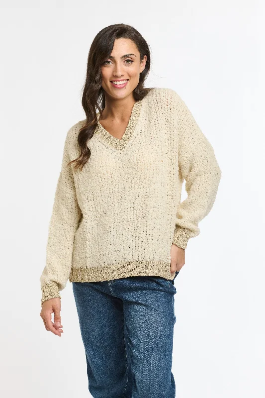 Classic Chic Deals Boucle Lurex Knit