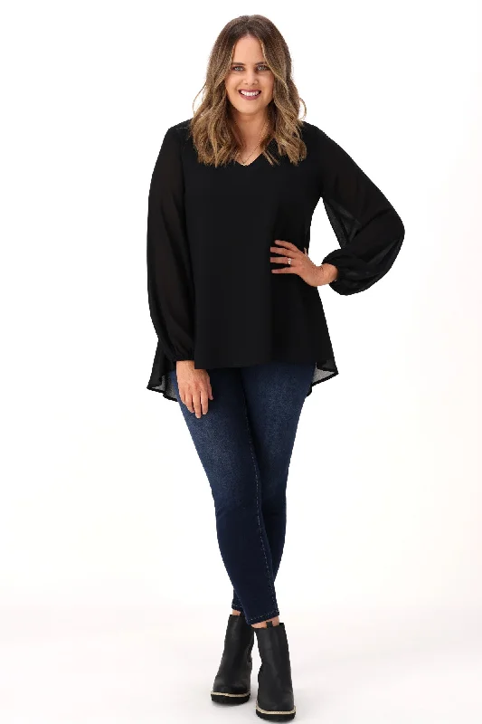 Limited Styles Gloss by Shine On Melli Flared Top Black