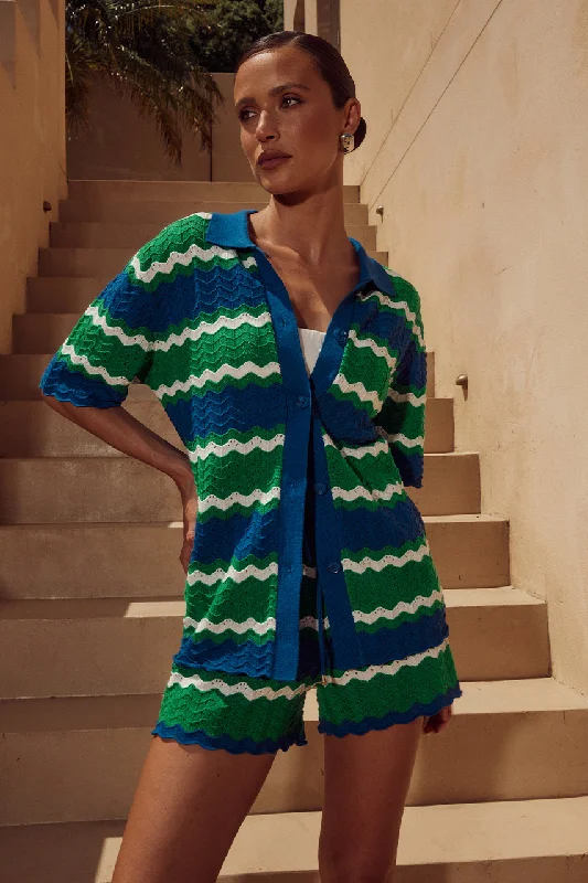Vibrant Style Promotions CAM SHIRT - GREEN