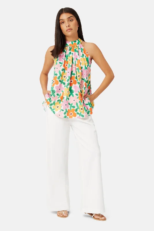 Urban Elegance Deals Slow Days of Summer Halterneck Top in White