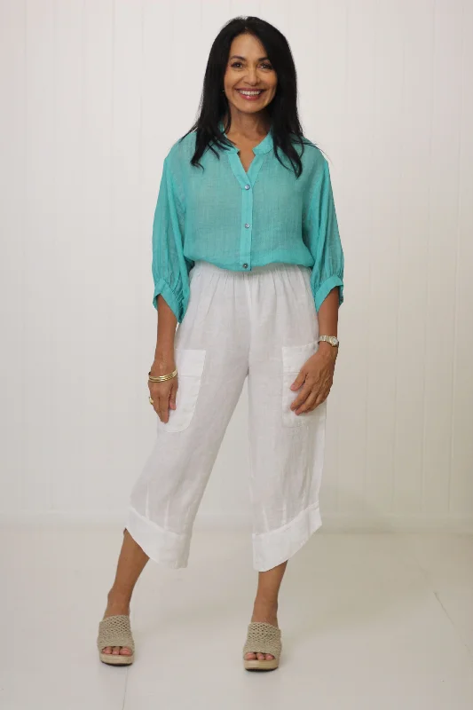 Fashionable Comfort Promotions Missy Shirt Aqua