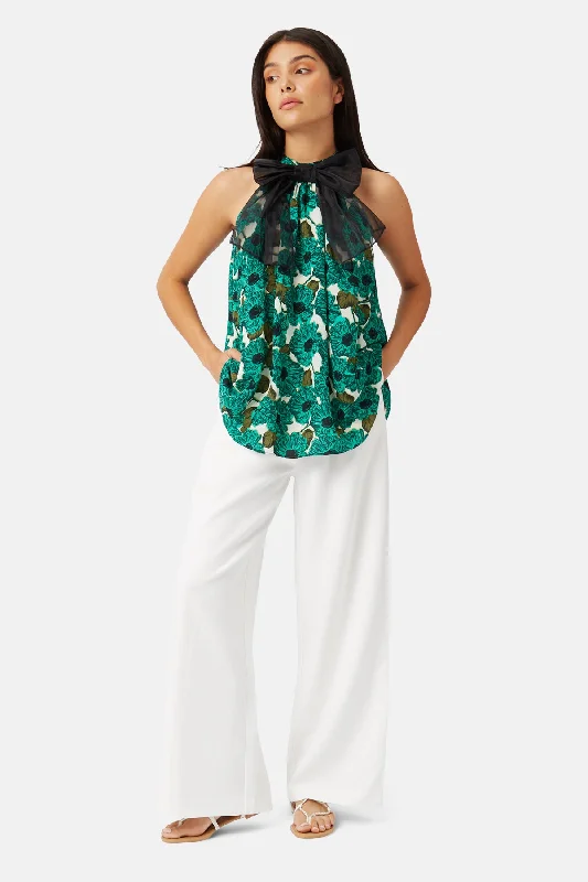 Sophisticated Street Style Offers Vintage Voodoo Shrinking Violet Top in Green