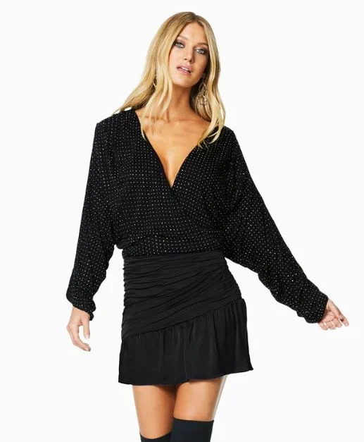 Stupidly Low Prices Studded Esther Top - Black