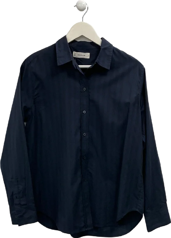 The Latest Trends EVERLANE Blue Striped Shirt UK 6