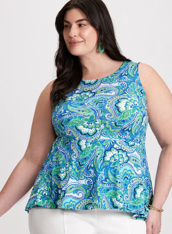 Low Price Special Peplum Paisley Top