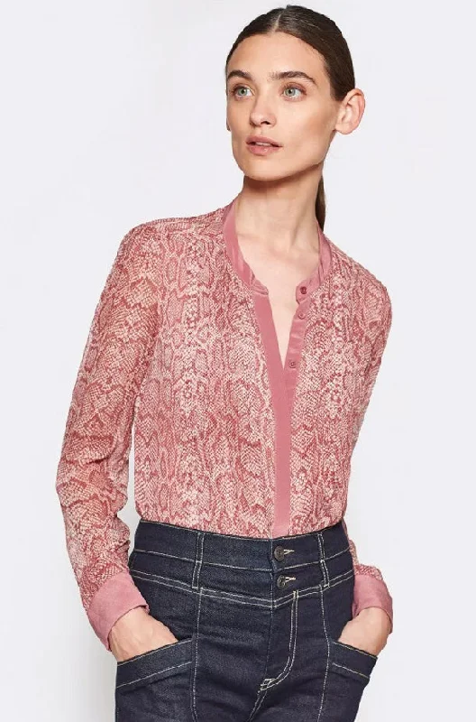 Embrace New Fashion Tassa Silk Top - Laurel Red
