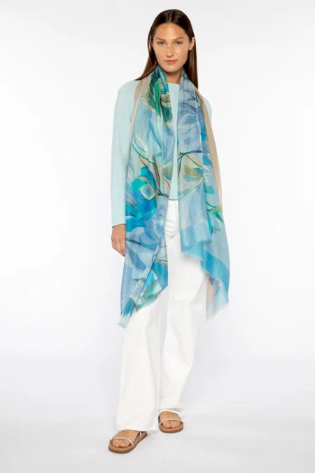 Step Ahead, Lead The Trend Kinross Cashmere Acacia Print Scarf