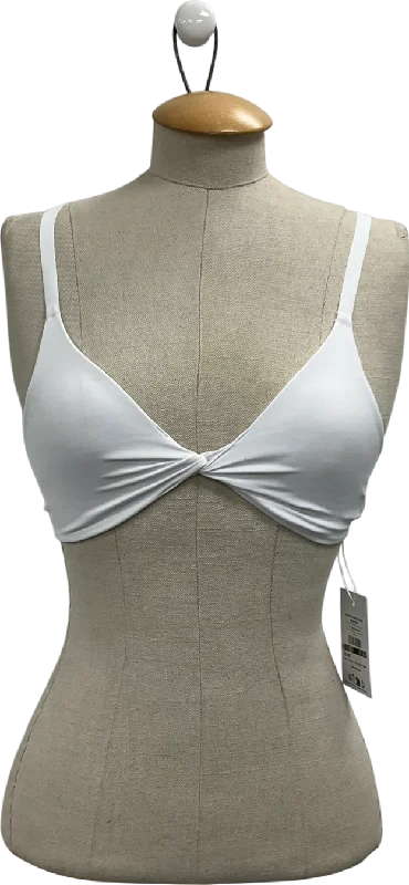 Latest Trends gymshark White Elevate Twist Front Bralette UK XS