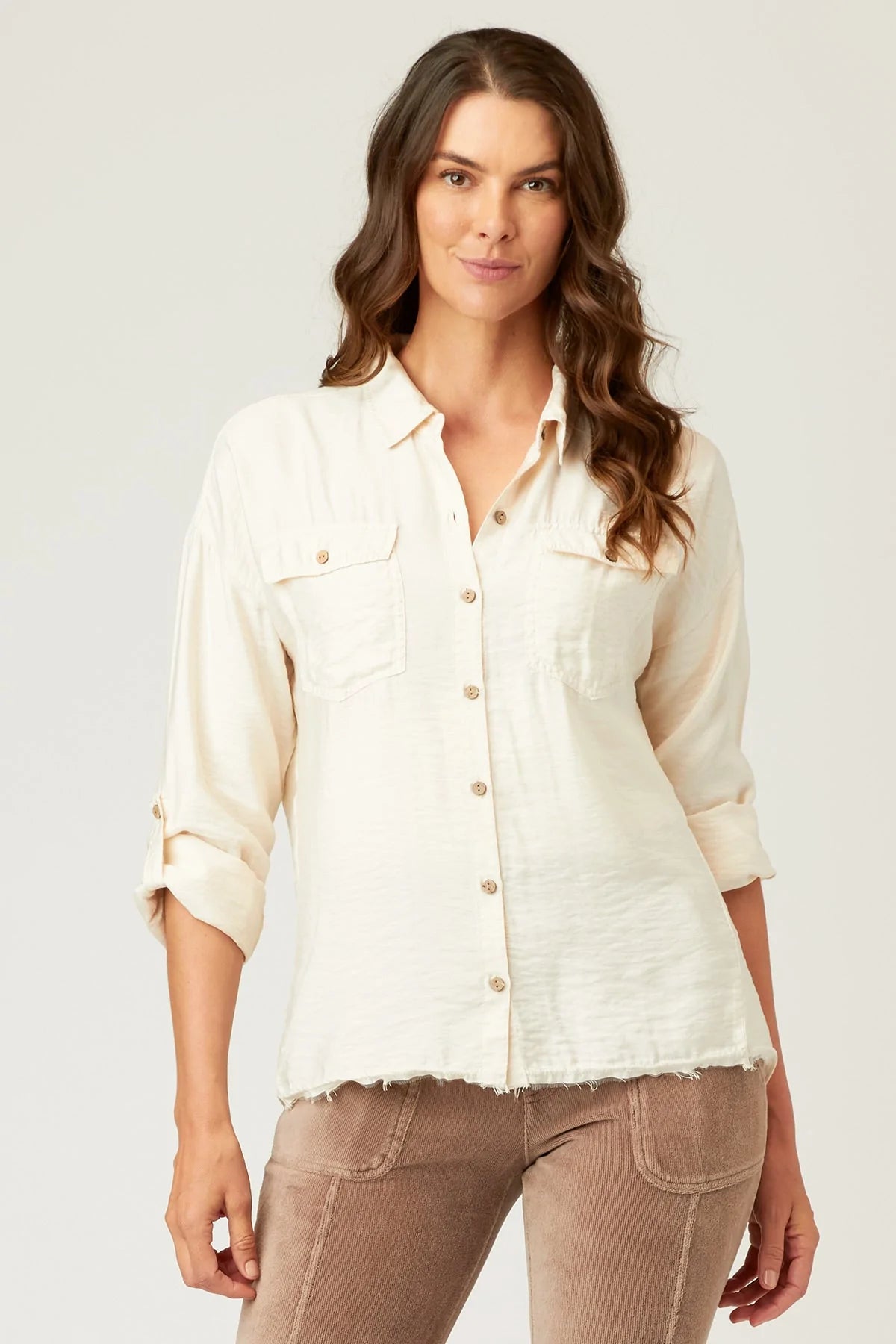 Statement Fashion Offers Bancroft Button Up - Toasted Almond