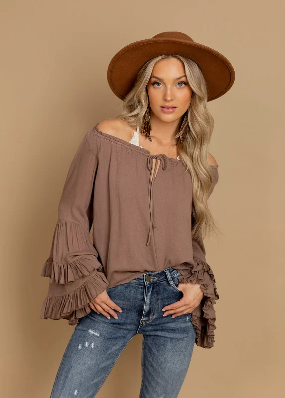 Ends Soon Devina Top in Light Mahogany