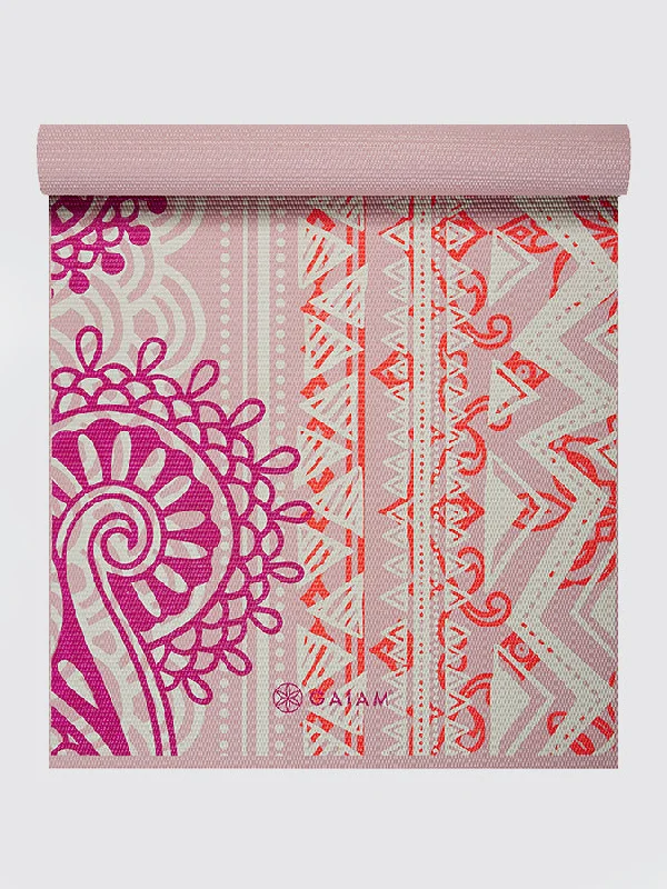 Flex Your Budget With Amazing Yoga Gear Offers Gaiam Bohemian Rose Yoga Mat 4mm