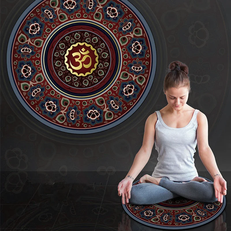 Designed For Movement, Priced For Savings Little Round Yoga Mat Suede Natural Rubber Yoga Cushion Meditation Pad - 60*60cm*3mm Designed For Movement, Priced For Savings Little Round Yoga Mat Suede Natural Rubber Yoga Cushion Meditation Pad - 60*60cm*3mm