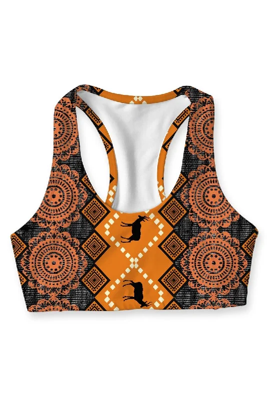 Stretch In Style With Budget-Friendly Yoga Wear Gypsy Mind Stella Brown Seamless Racerback Sport Yoga Bra - Women Stretch In Style With Budget-Friendly Yoga Wear Gypsy Mind Stella Brown Seamless Racerback Sport Yoga Bra - Women