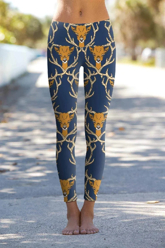 Embrace Comfort With Yoga Wear On Sale Hello My Deer Lucy Printed Performance Yoga Leggings - Women Embrace Comfort With Yoga Wear On Sale Hello My Deer Lucy Printed Performance Yoga Leggings - Women