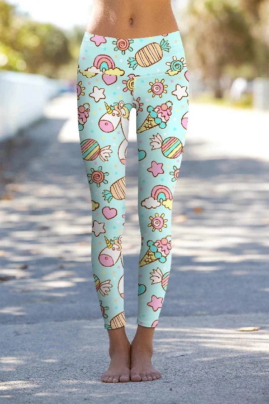 Flow Into Savings With Trendy Yoga Apparel My Friend Unicorn Lucy Printed Performance Yoga Leggings - Women Flow Into Savings With Trendy Yoga Apparel My Friend Unicorn Lucy Printed Performance Yoga Leggings - Women