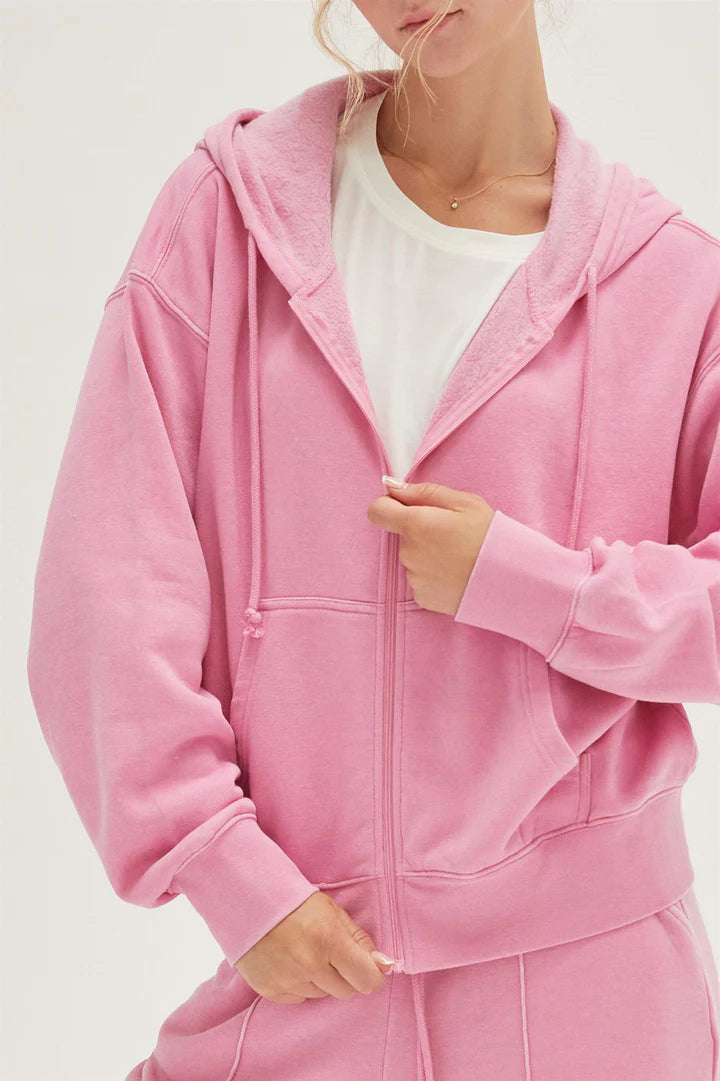 Your Yoga Essentials, Now At Lower Prices Saturday Afternoon Full Zip Hoodie - Pink