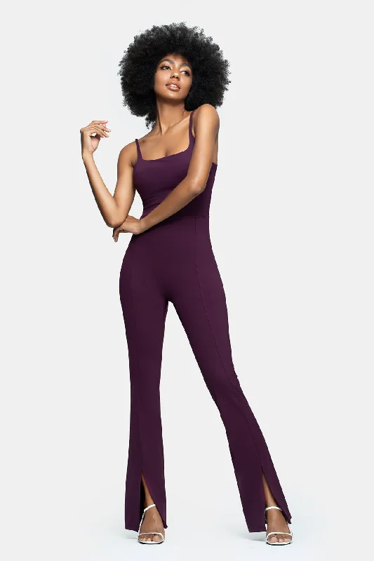 Your Yoga Wardrobe, Upgraded For Less Square Neck Flared Leg Jumpsuit