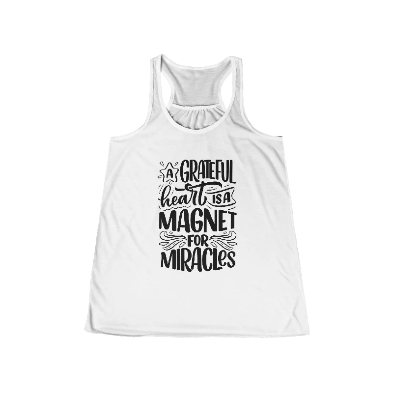 Comfortable, Stylish, And Now More Affordable A Grateful Heart is a Magnet for Miracles Yoga Tank Top
