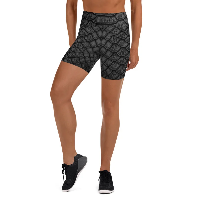 Yoga Wear That Moves With You At Lower Prices Black Crocodile Skin High Waist Yoga Shorts Yoga Wear That Moves With You At Lower Prices Black Crocodile Skin High Waist Yoga Shorts