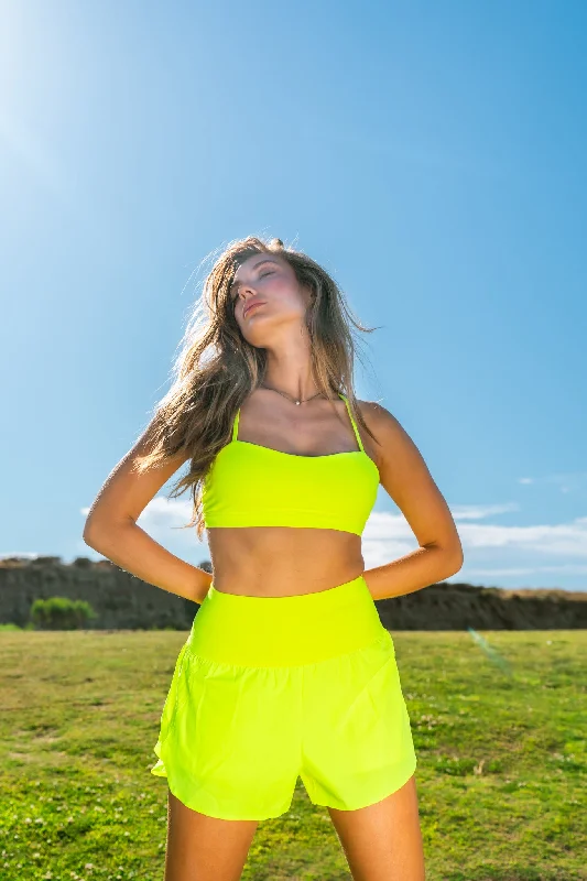 Performance Yoga Wear Now At Exclusive Discounts Vitality Breeze® Train Short - Neon Yellow Performance Yoga Wear Now At Exclusive Discounts Vitality Breeze® Train Short - Neon Yellow