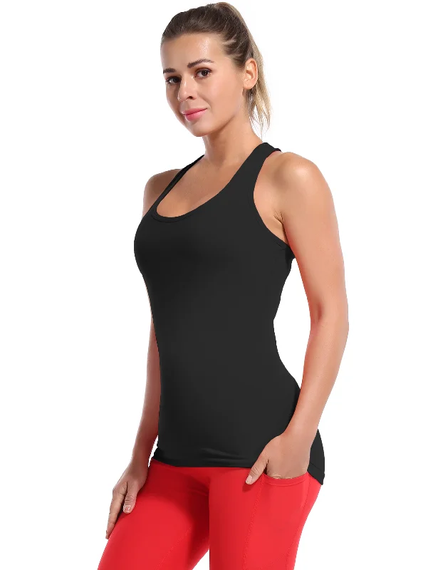 Ultimate Comfort And Style Now At Lower Prices Racerback Athletic Tank Tops black