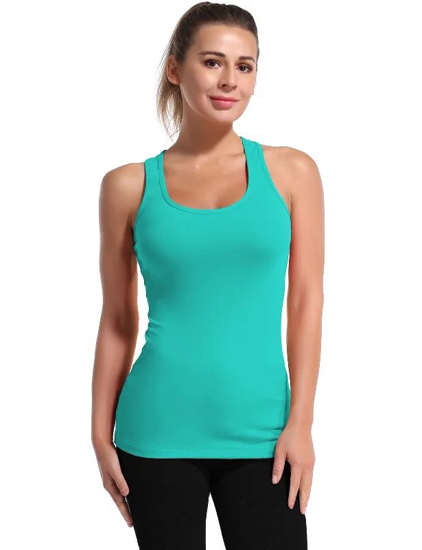 Enhance Your Flow With Stylish Yoga Wear At Great Prices Racerback Athletic Tank Tops cyan