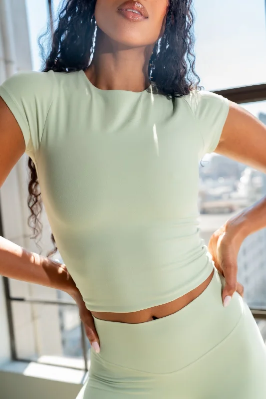 Master Every Pose With Premium Yoga Wear Deals Cloud II™ Crew Tee - Sage