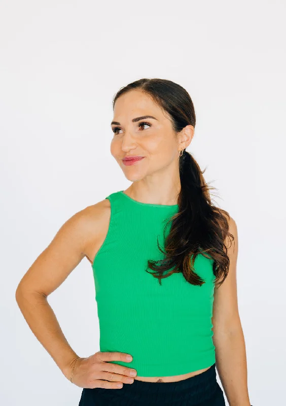 Move Freely With Premium Yoga Clothes At Great Prices Cropped Ribbed High Neck - Bright Green Move Freely With Premium Yoga Clothes At Great Prices Cropped Ribbed High Neck - Bright Green