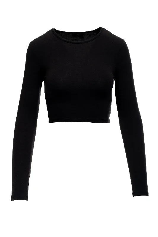 Namaste And Save On Yoga Apparel Eco Long Sleeve Crop Top