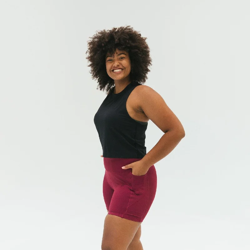 Your Yoga Wardrobe, Upgraded For Less Energy Cropped Tank Top - Black