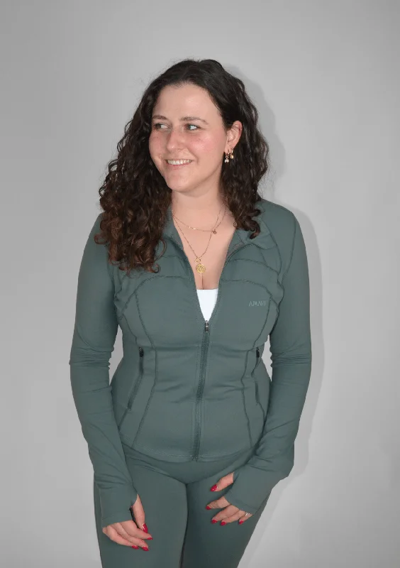 Your Go-To Yoga Outfits Now More Affordable Essentials Jacket - Olive