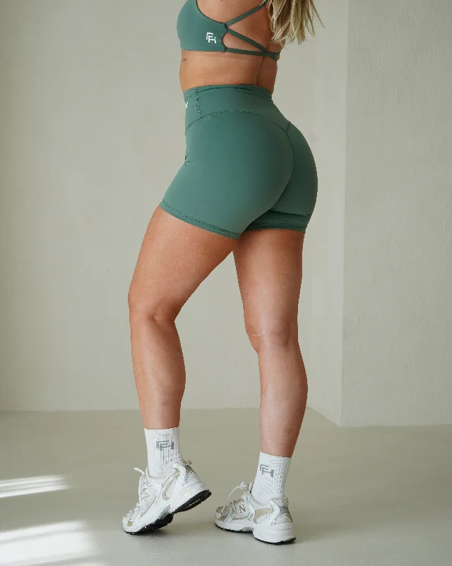 Fashionable Yoga Apparel Now On Sale Flex Biker Shorts 6” - Jade