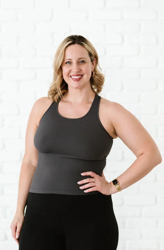 The Best Styles At The Best Prices Full Length Racerback - Charcoal