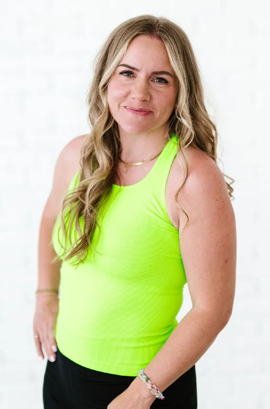 Comfortable, Stylish, And Now More Affordable Full Length Racerback - Neon Green