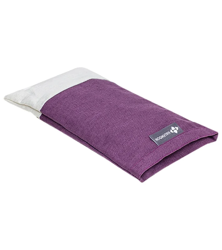 The Right Yoga Tools At The Right Price Halfmoon Linen Eye Pillow Plum/Ivory