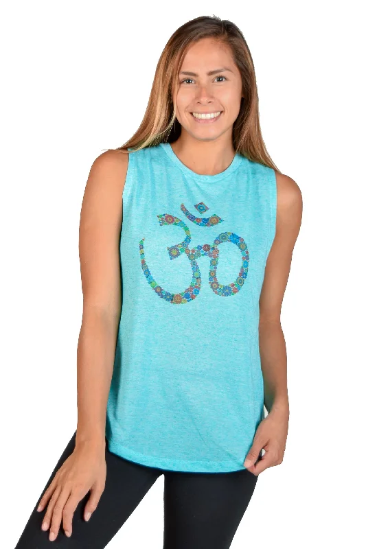 Look Good, Feel Good, And Save Big Linen Boyfriend Tee with 70's Flower Om