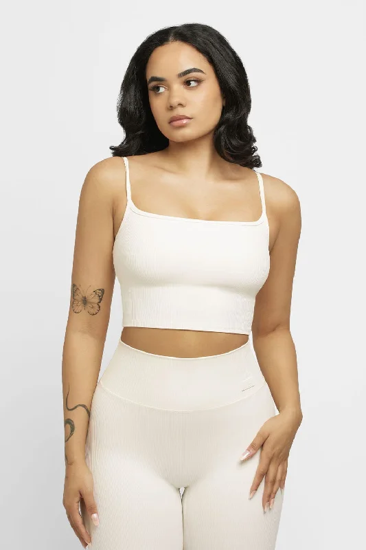 Soft, Stretchy, And Super Affordable Yoga Wear LUXRIB™ Square Neck Midi