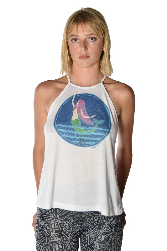 Find Your Perfect Fit With Discounted Yoga Outfits Mermaid on flowy high neck tank