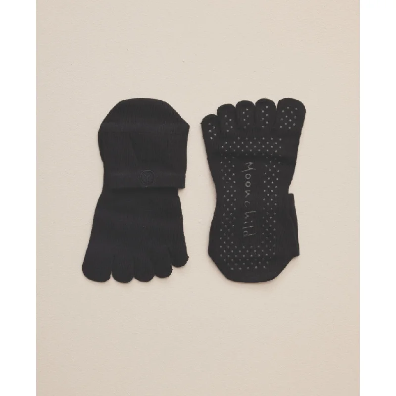 Comfort Meets Style In Our Yoga Sale Moonchild Grip Socks - High rise - Onyx Black