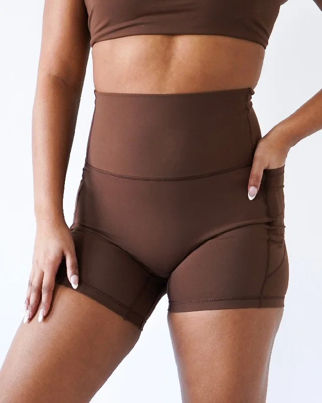 Move Freely With Premium Yoga Clothes At Great Prices Performance Pocket Biker Shorts - Clay