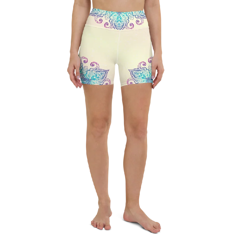 Look And Feel Your Best With Discounted Yoga Clothing Gaia Womens Mandala Yoga Shorts