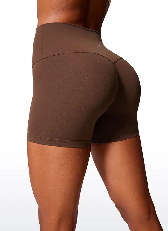 Stretch, Move, And Save On Yoga Clothing Butterlift High Waist Scrunch Butt Biker Shorts 4'' - No front seam