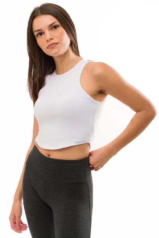 Limited-Stock Sale On Yoga Tops And Leggings Racer Front Crop Tank Top