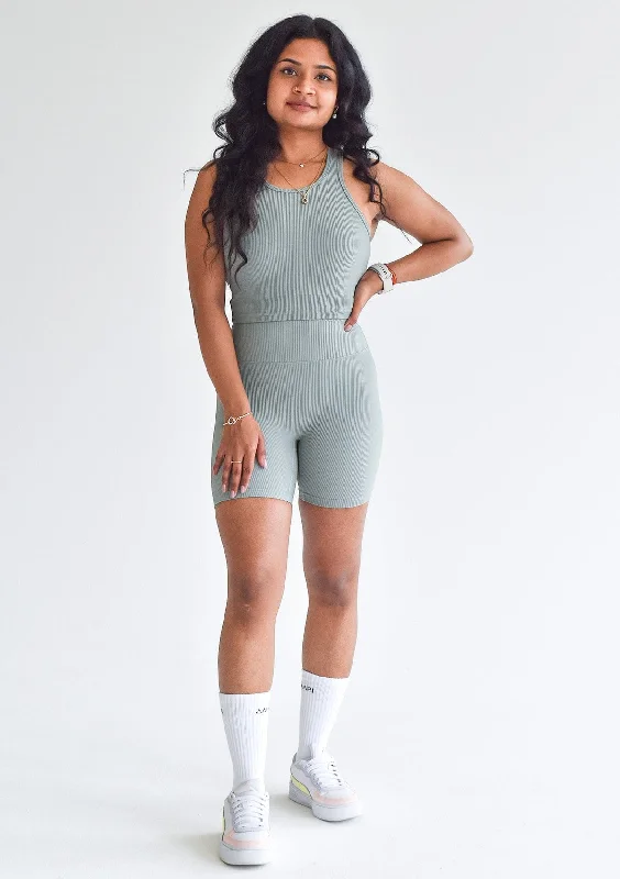 From Warm-Ups To Cooldowns, Shop And Save Ribbed Shorts - Sage Green