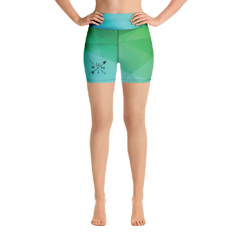 Flow Into Savings With Trendy Yoga Apparel Run Arrows - Running Short Tights