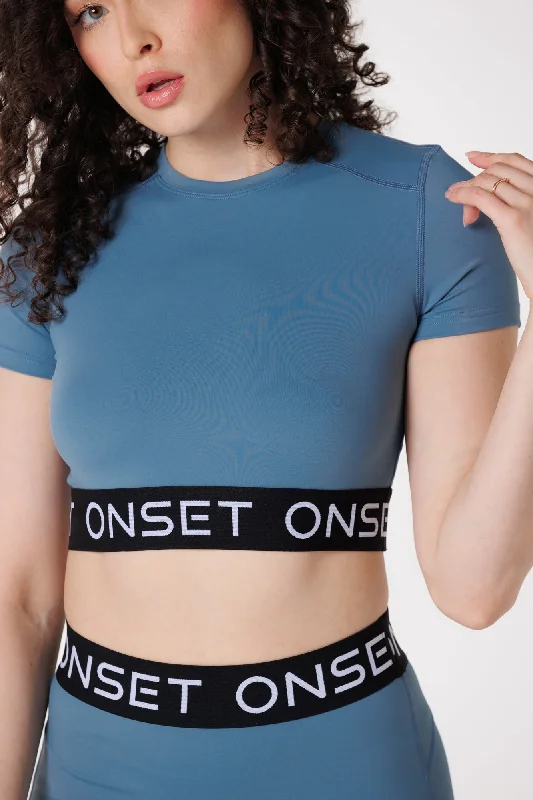 Flexibility Meets Affordability In Our Yoga Wear Sale Band Short Sleeve Cropped Top