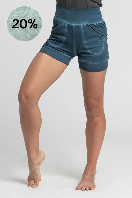 Stretch In Style With Budget-Friendly Yoga Wear Stonewash Slouchy Yoga Shorts