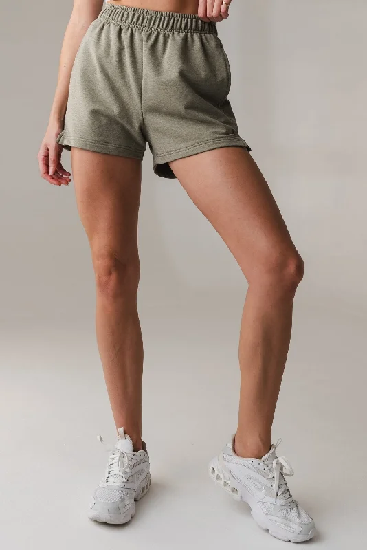 Namaste And Save On Yoga Apparel Vitality Studio Boxer Short - Matcha Marl