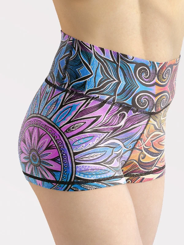 Your Yoga Wardrobe, Upgraded For Less Sun & Moon-Ray Mandala Yoga Shorts
